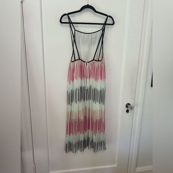 Alice + Olivia striped multi-color pink/black ‘Zuri’ midi/maxi dress - size M - Picture 7 of 10